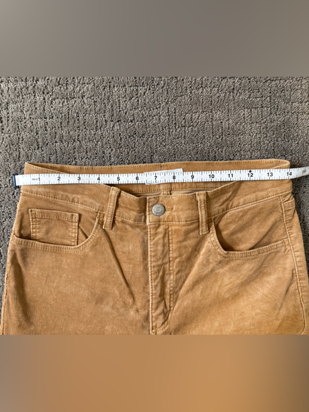 Like New LOFT Camel Tan Skinny Corduroys, Size 28/6 - Picture 5 of 9